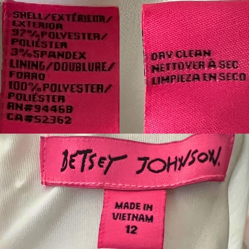 [Size 12 - NWT] Betsey Johnson - White Shoulder-Tie Midi Dress - Picture 2 of 9